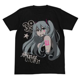 Hatsune Miku CHAN x CO Ver. STAR T-shirt Black