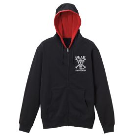 Luffy Snakeman Zip Hoodie Black x Red