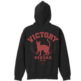 Nekoma Cheering Hoodie Black x Red