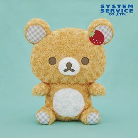 RilakkumaStrawberryRoseCheckeredXLPlush1