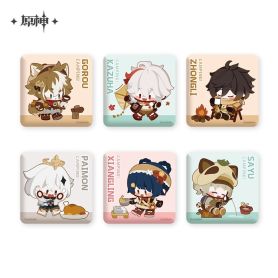 -TENTATIVE PRE ORDER- Genshin Impact Relaxing Camp Series Square Can Badge